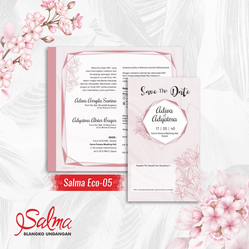 Blangko Undangan  SALMA ECO 05  (Blangko Center)