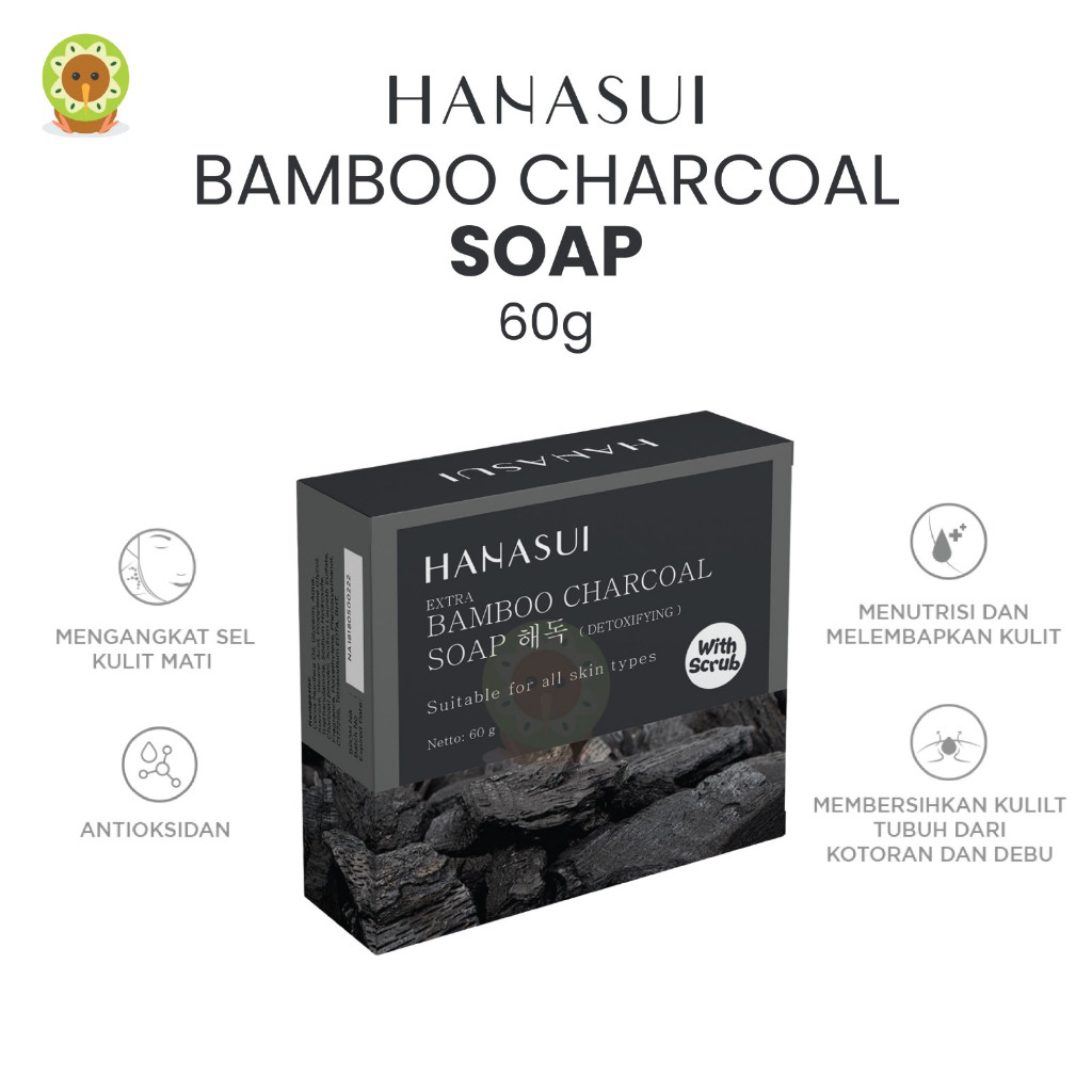 [ BAMBOO CHARCOAL ] HANASUI BAMBOO CHARCOAL SOAP - SABUN ARANG