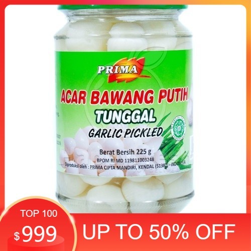 Acar Bawang Putih Tunggal Prima 225 gr / Solo Garlic Pickled
