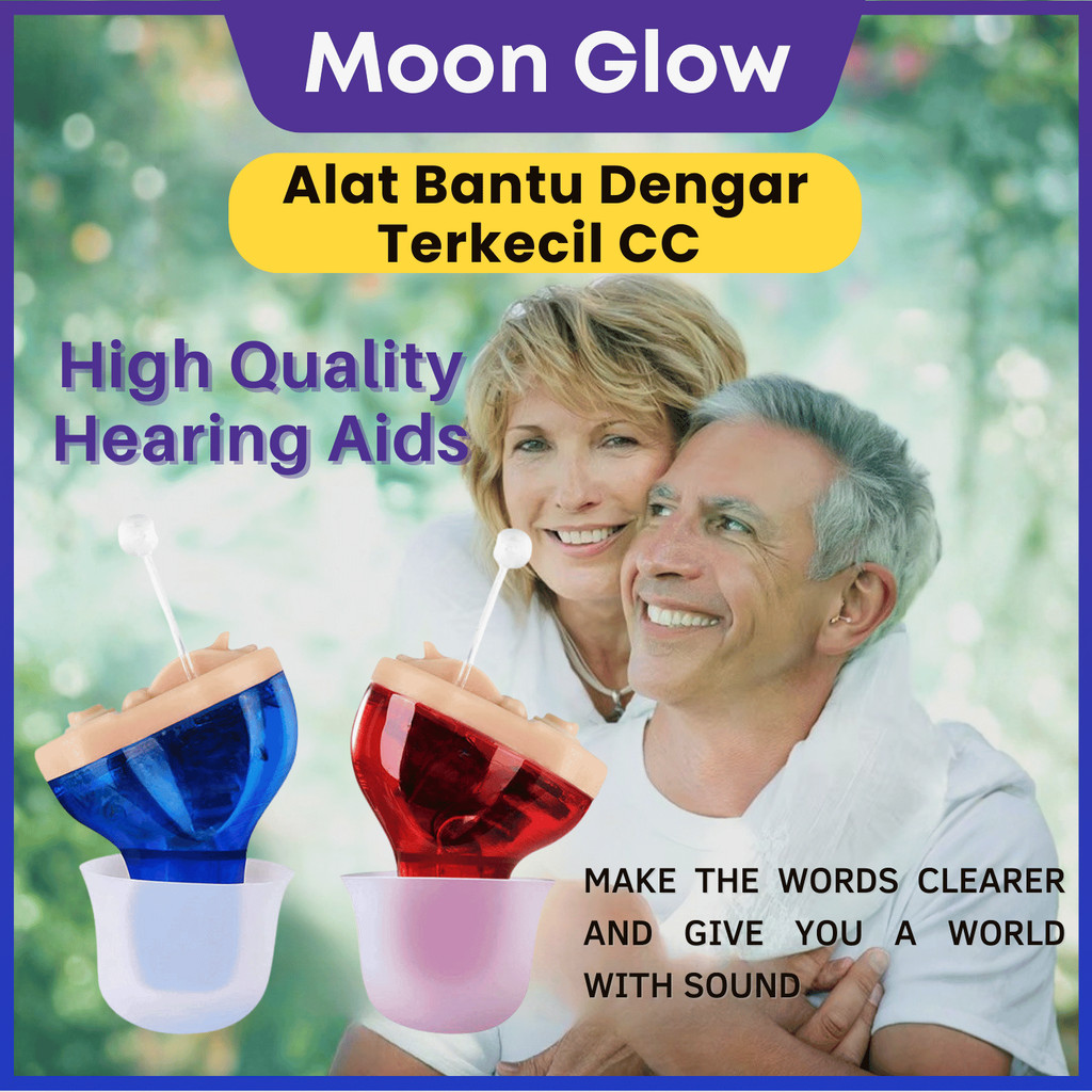 Moon Glow [ GARANSI 1 TAHUN ] Alat Bantu Dengar Telinga Mini Dalam Super CIC