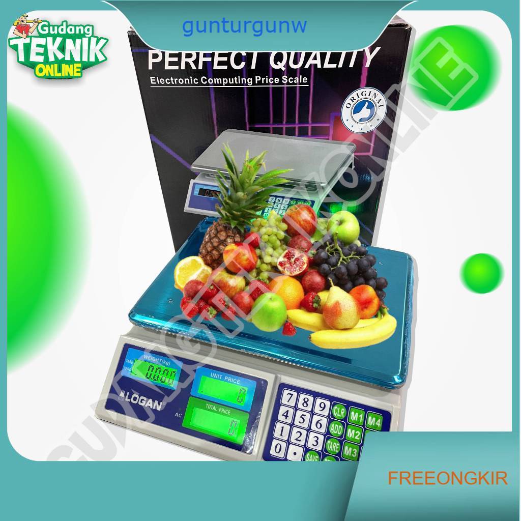 Timbangan Duduk Digital 30KG RC-14 LOGAN / Timbangan Digital Sayuran Buah Beras Laundri 30 KG up To 