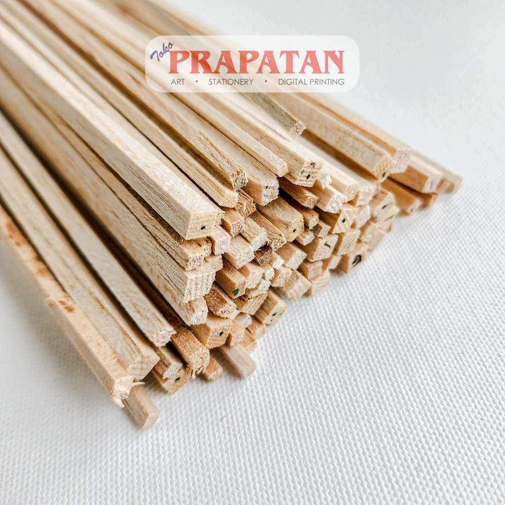 Kayu Balsa Stick 100cm | Bahan Maket