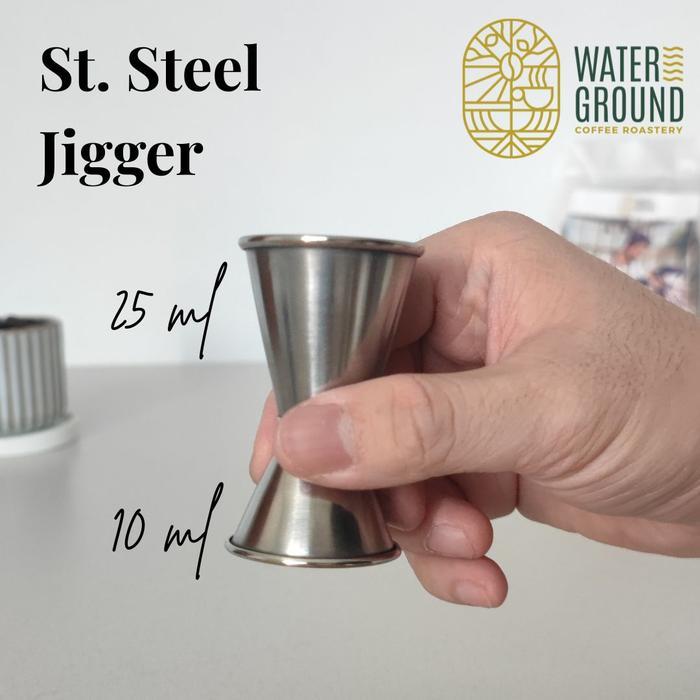Stainless Steel Jigger Measurement Cup 10 25 30 45 60 ml cc Gelas Ukur Kecil - 10 / 25 ml