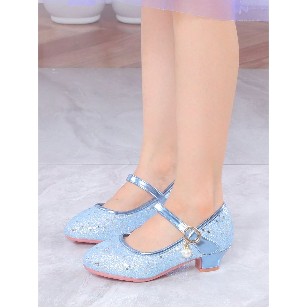 Sepatu Putri Anak Perempuan, Sepatu Hak Tinggi Anak Musim Semi/Musim Gugur Terbaru, Sepatu Sol Lembu