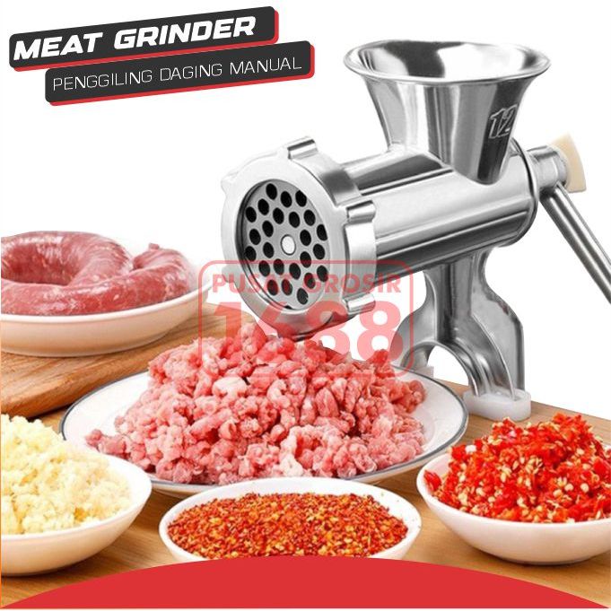 Penggiling Giling Daging Alat Penggiling Giling Daging Bumbu Biji Kacang Ikan Manual Serbaguna Dagin