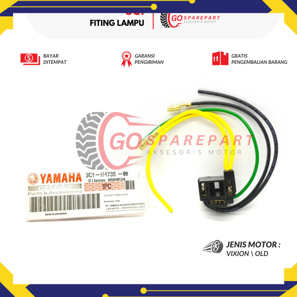 SALE 3C1 FITING LAMPU MOTOR YAMAHA VIXION / SOKET LAMPU MOTOR VIXION / DUDUKAN LAMPU / ADAPTOR LAMPU