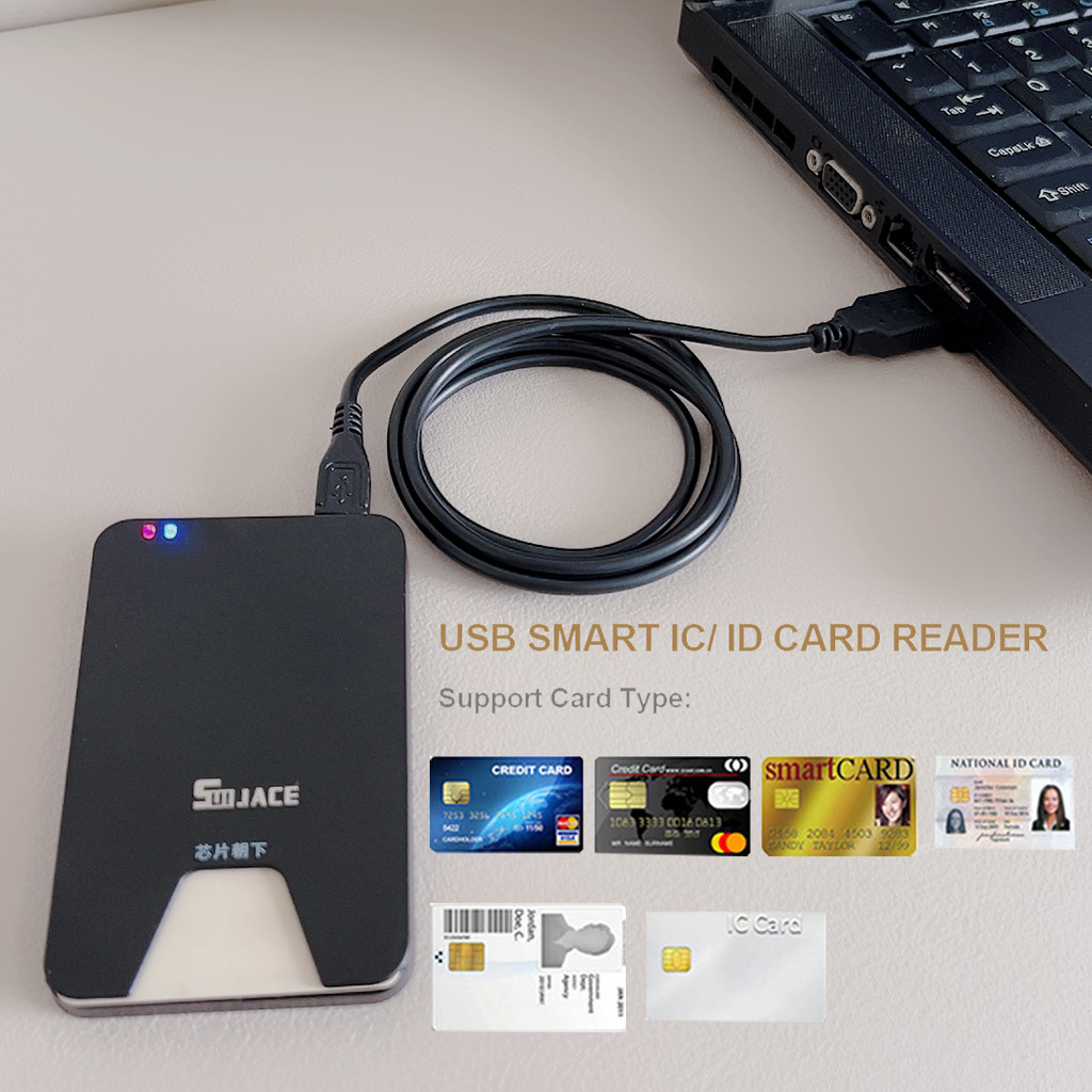 USB Smart Card Reader For Bank Card IC/ID EMV card Reader for Windows 8 10 USB-CCID ISO 7816 Electro