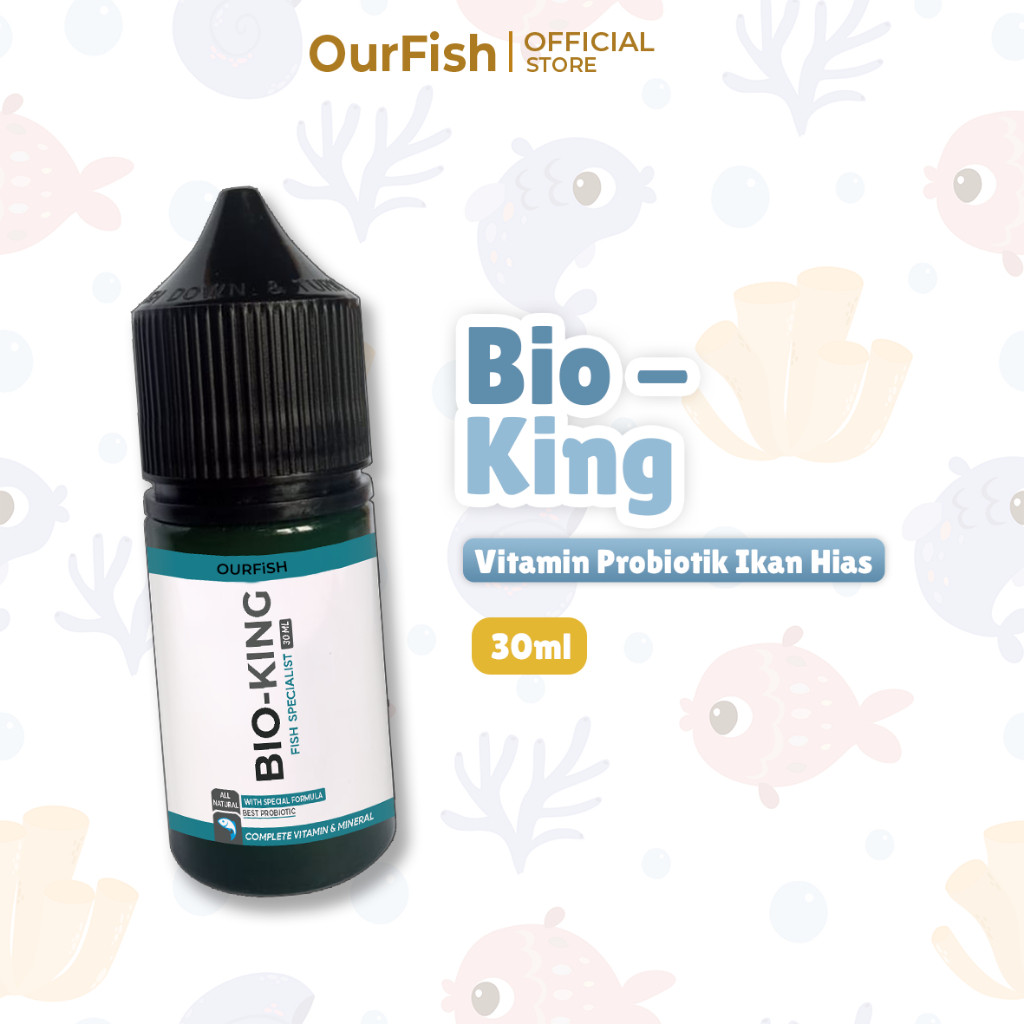 Terlaris ReadyOURFISH - Bioking Vitamin Probiotik Pakan Ikan Cupang Guppy Gupy Avatar Blue Rim Giant