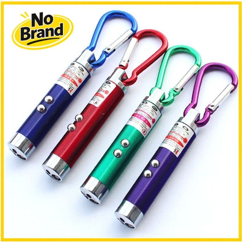Senter Laser 3 In 1 - Gantungan Kunci Laser - Pointer Ulir Free Baterai | No Brand Outlet