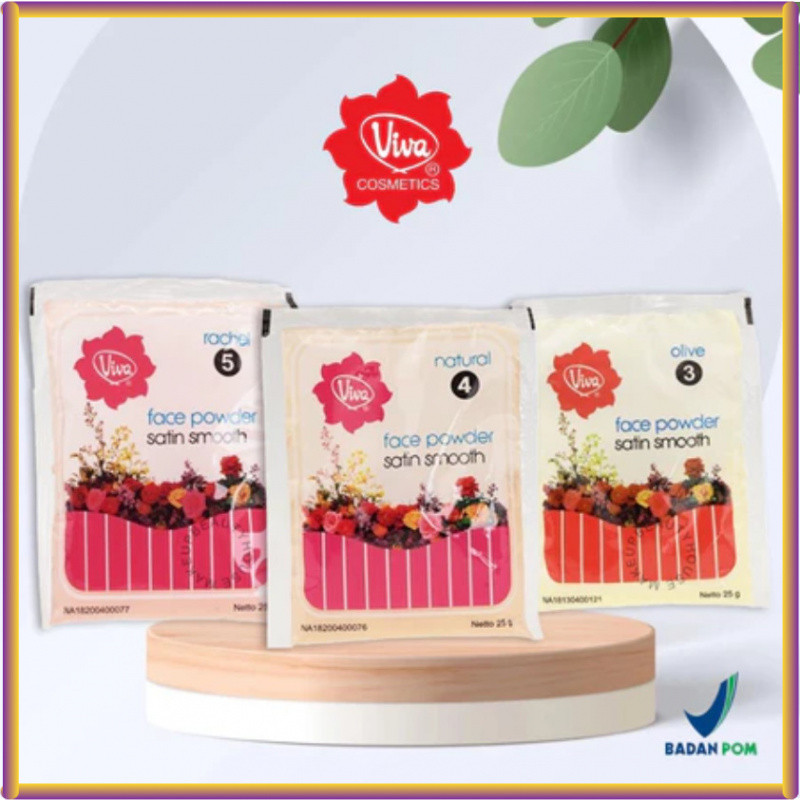 Bedak Viva Sachet Bedak Tabur Viva Face Powder Satin Smooth Bedak Zak Bedak Refill Viva