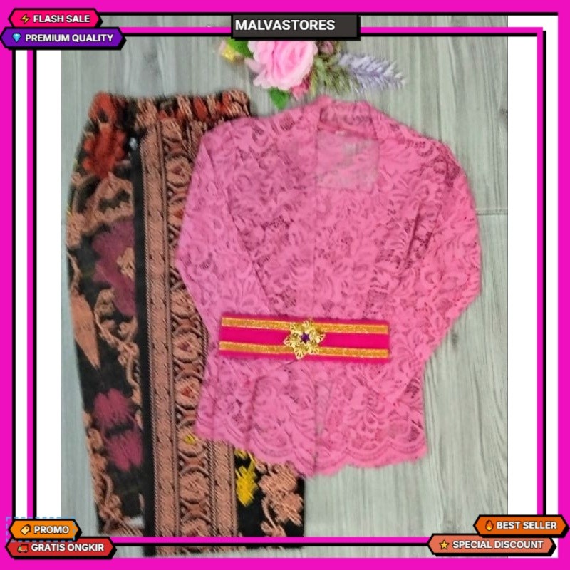 Terbaru Setelan Kebaya Anak Bali Lengan Panjang/Oneset Kebaya Anak Usia 5 - 10 Tahun BAB