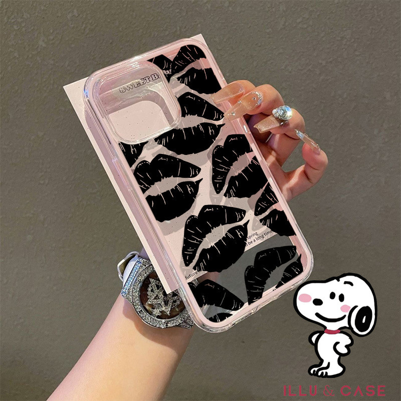 Terbaru Bekas Ciuman Hitam Casing Iphone 11 13 15 Pro Max 17 Pro Max 17 Air 16E 16 Plus Ip 12 13 14 