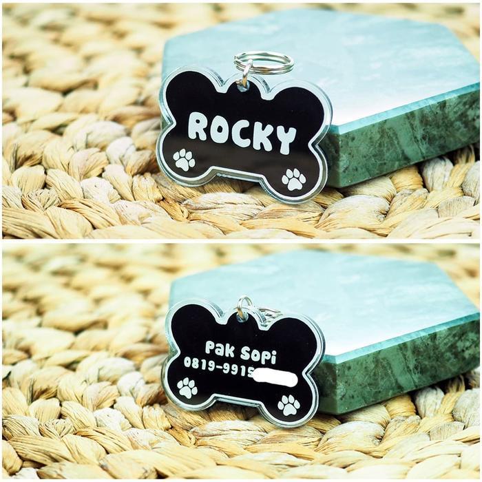 Custom Dog Tag Liontin Kalung Hewan Peliharaan - Gold