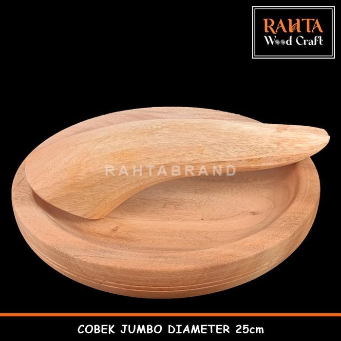 KT01-COBEK JUMBO/Ulekan Jumbo/Cobek kayu/ulekan kayu/coet mutu cowet ulegan - Cobek Saja