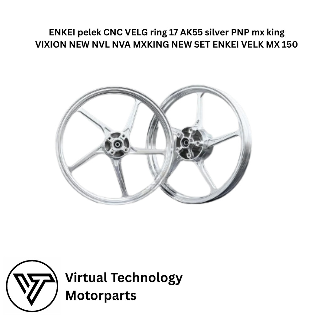 ENKEI pelek CNC VELG ring 17 AK55 silver PNP mx king VIXION NEW NVL NVA MXKING NEW SET ENKEI VELK MX