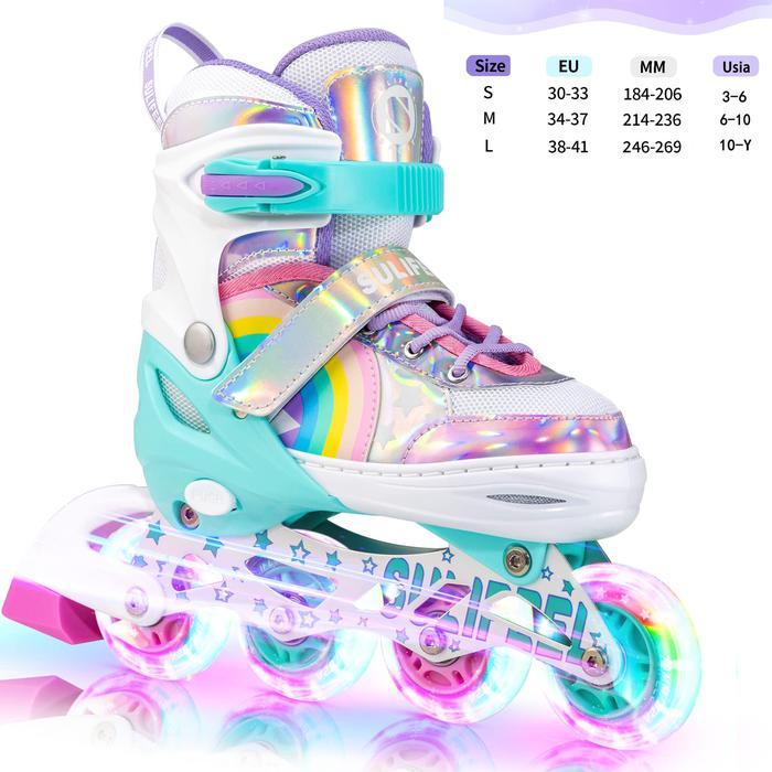 Best Seller Sepatu Roda Inline IXCE Warna Pink - Anak Perempuan - Pemula - Roda Bercahaya - Hadiah u