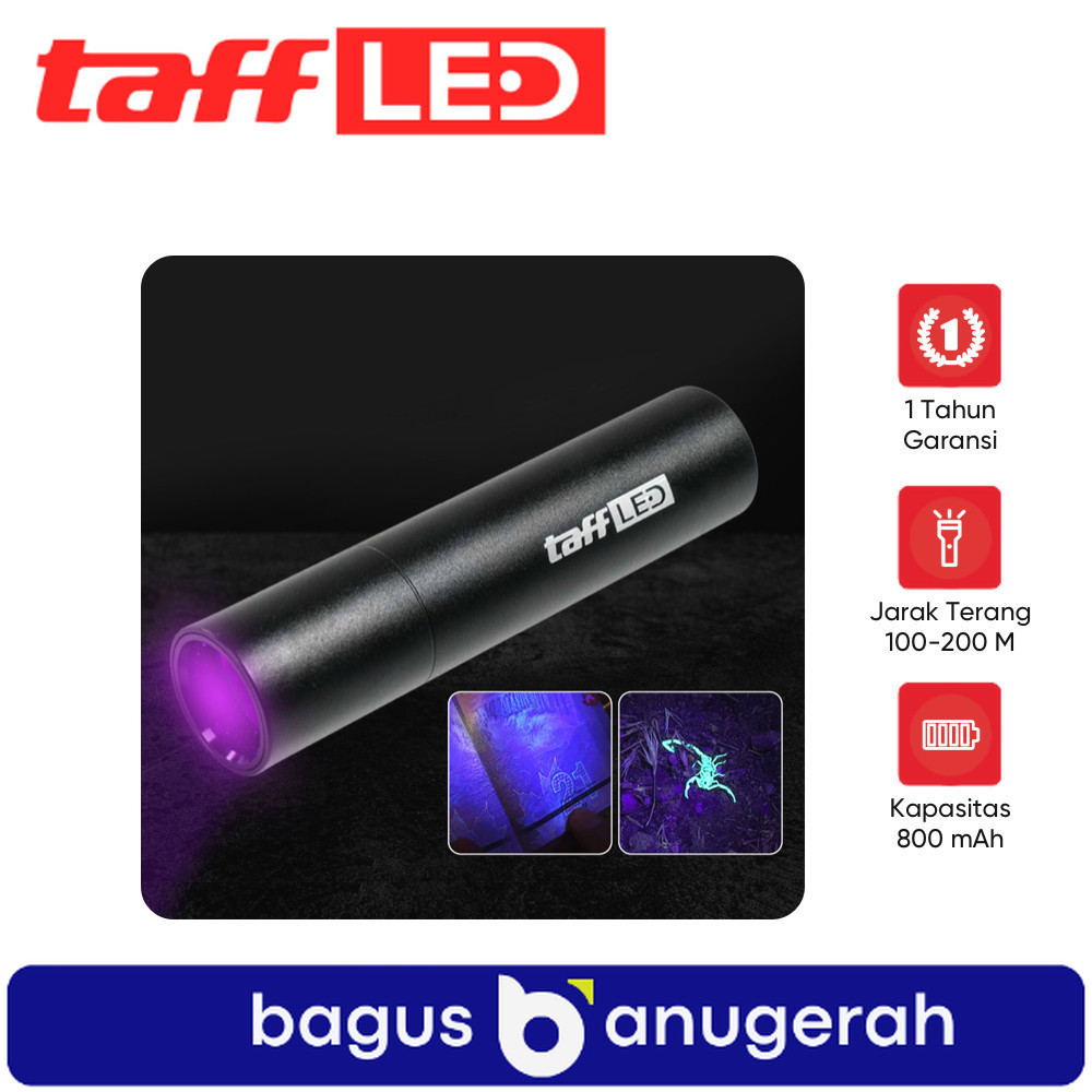 TAFFLED Senter UV Ultraviolet Mini Flashlight Money Detector 365nm - S11-Z