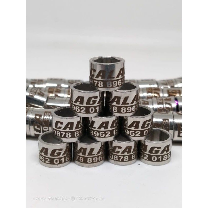 RING MERPATI BAJA LASER CUSTOM NAMA