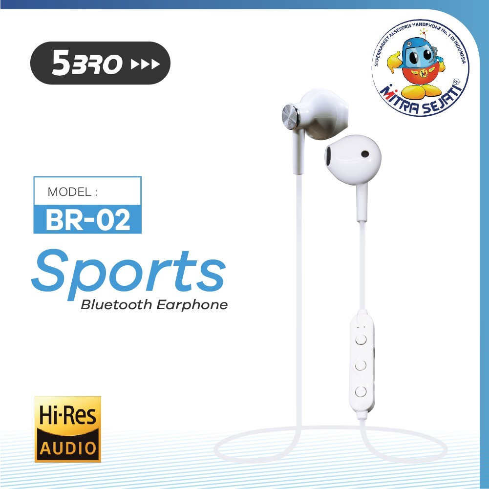 5BRO Handsfree Bluetooth Sport BR02 Earphone Headset