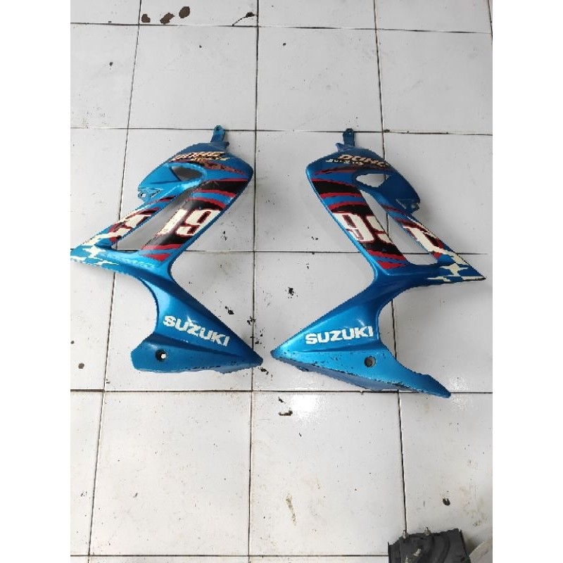 Baru cover bodi sayap satria fu barong biru Bahan tebal mirip ori