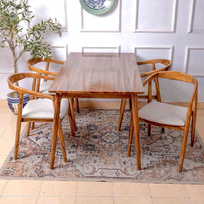 Meja Makan Minimalis Set Kursi Makan Minimalis Modern Jati