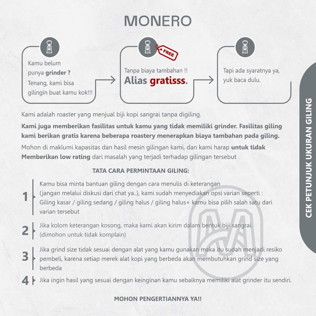 JAMIN MURAH Kopi Robusta Gayo Monero 250g Medium Dark Roast(BISA LANGSUNG ORDER)