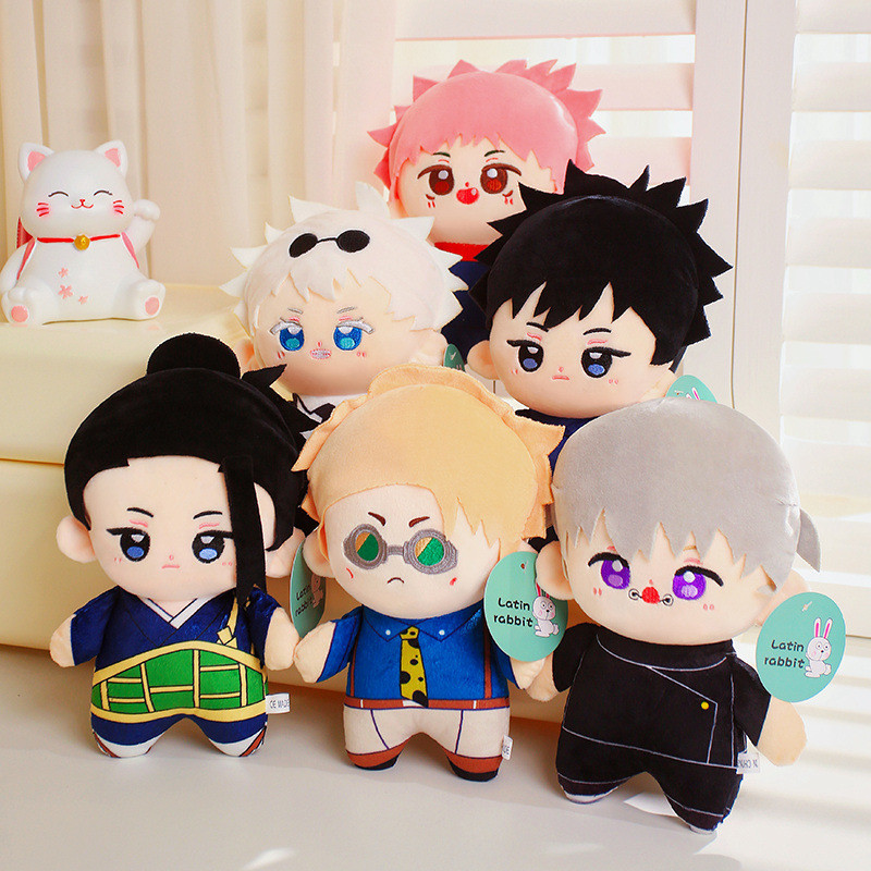 Anime Jujutsu Kaisen Plush Doll Satoru Gojo Yuji Itadori Cute Cartoon Figure Doll Gift