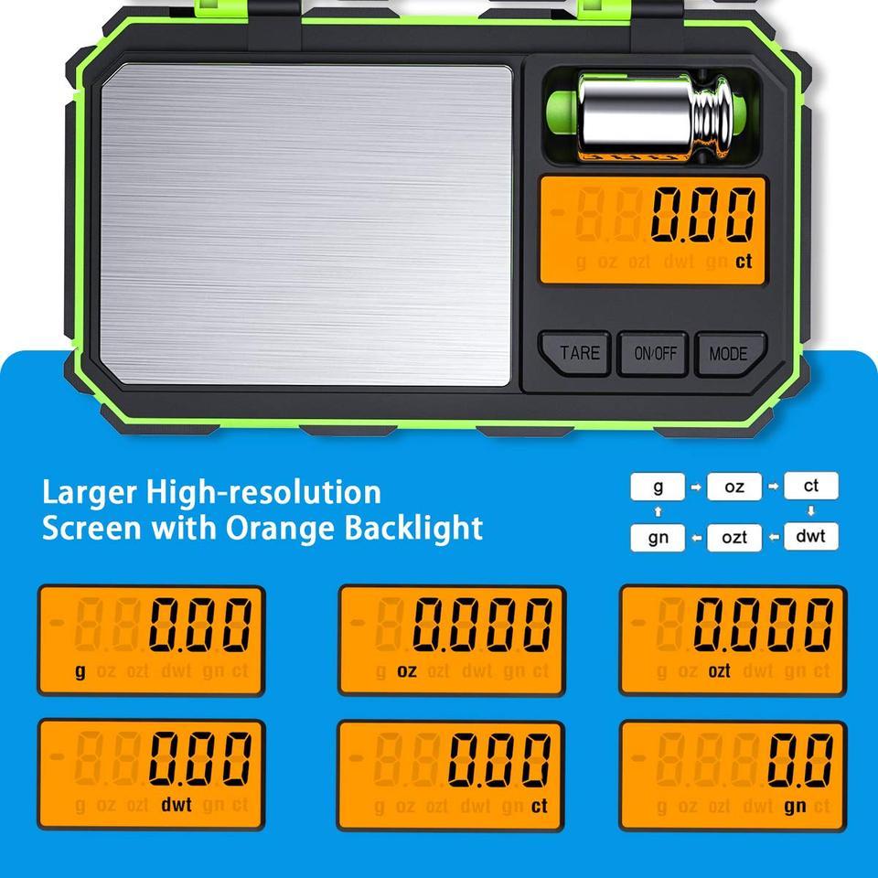 High Precision Milligram Scale, 20 g/0.001 g Digital Mini Pocket Gram Scale, Gemstone Milligram Scal