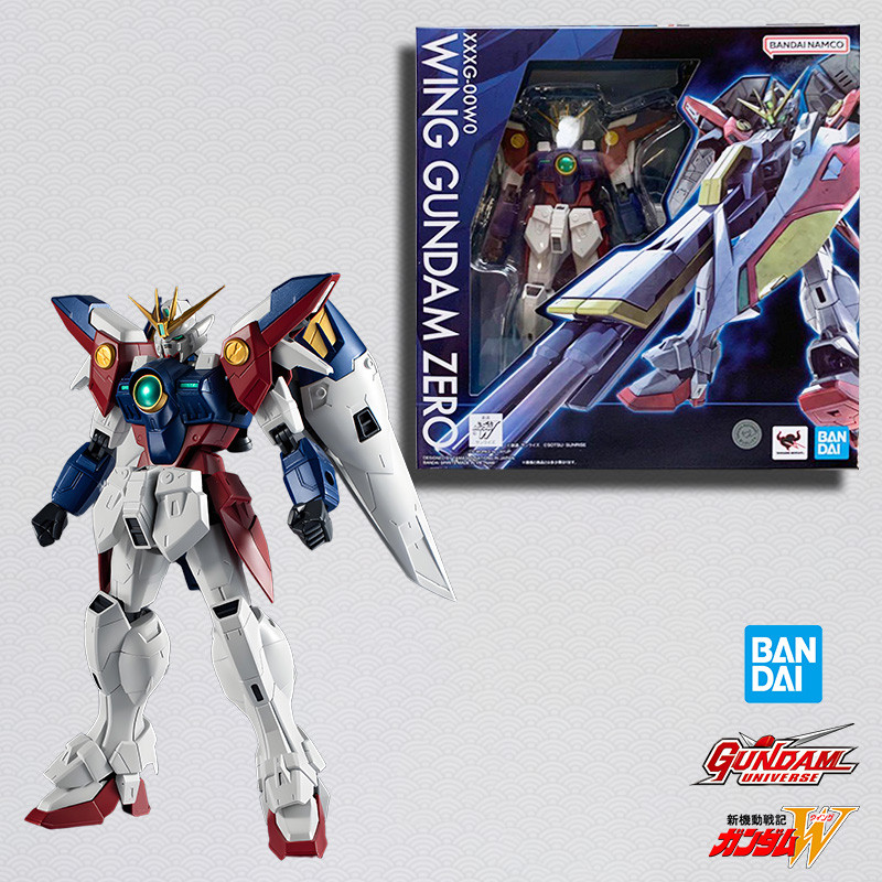 Original Genuine Model BANDAI Gundam Universe Gundam Wing 16cm Xxxg-00w0 Wing Gundam Zero Action Fig