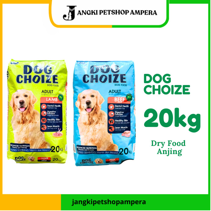 DOG CHOIZE BEEF & LAMB 20KG makanan anjing dog choize