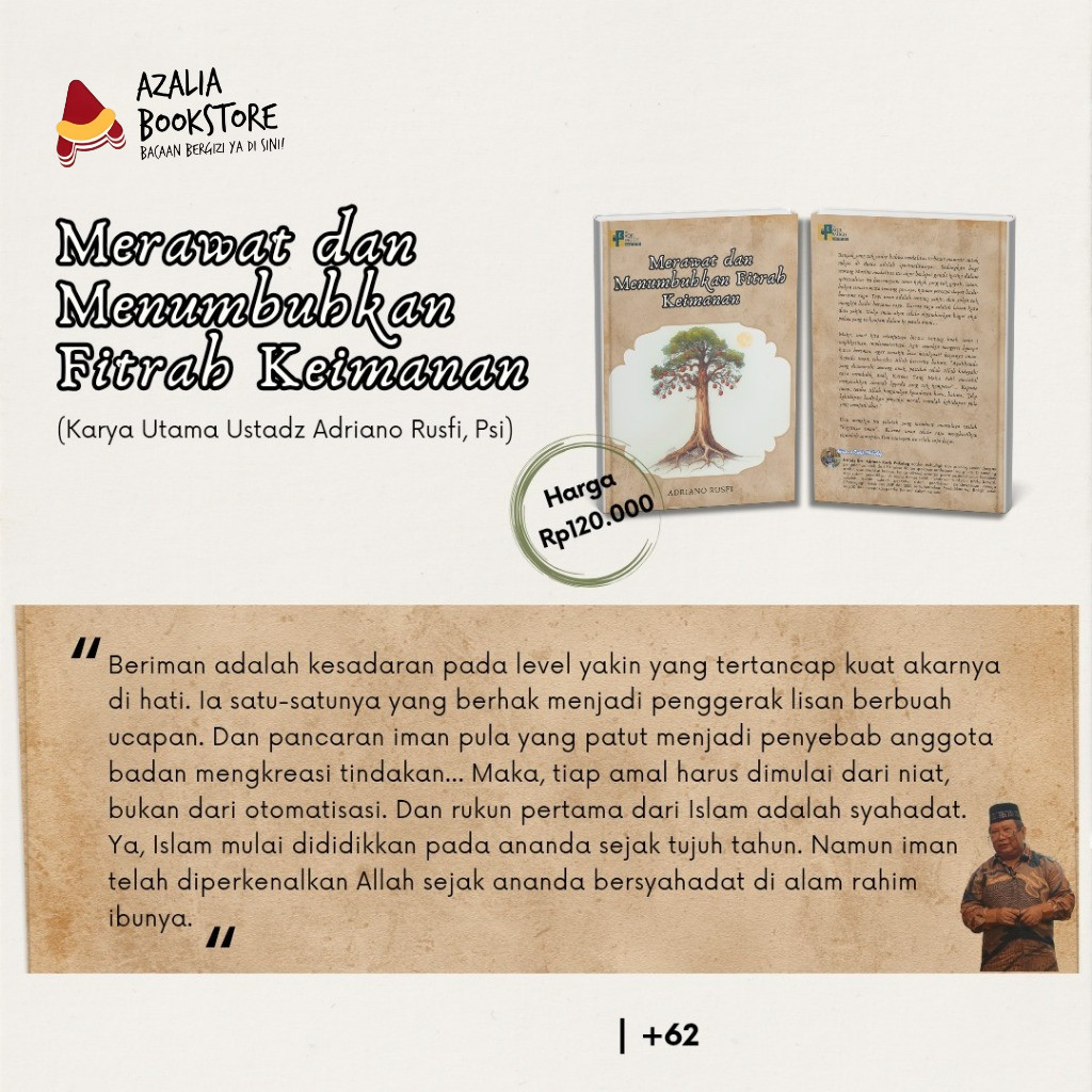 Buku Merawat dan Menumbuhkan Fitrah Keimanan Original - Adriano Rusfi
