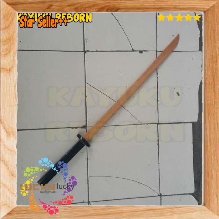 mainan pedang kayu ( katana samurai latihan wooden sword ) kayu full Ijis