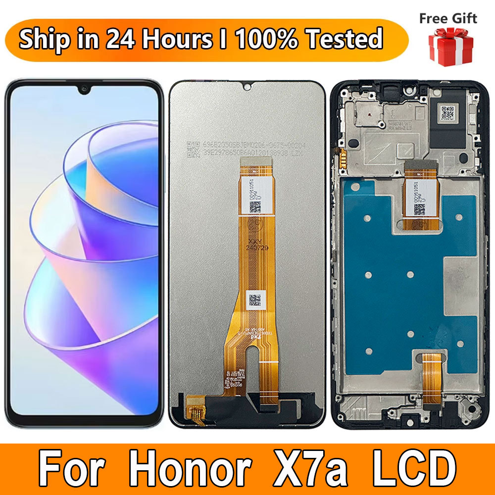 6.75"For Honor X7a LCD Display Tou Digiziter Assembly Screen Replacement For Honor X7a LCD With Fram
