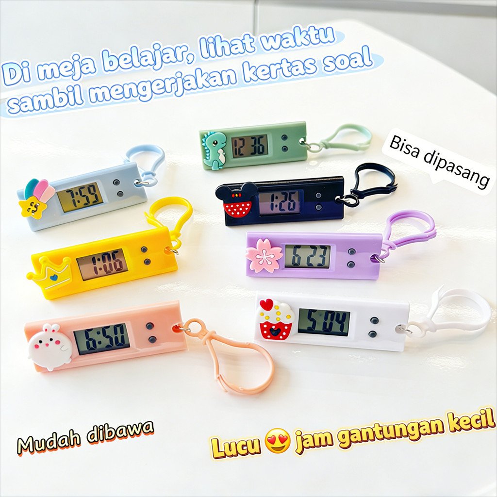 Jam Anak Lucu Desain Pelangi Kartun, Alat Bantu Belajar Waktu & Jadwal Harian untuk Balita dan Siswa