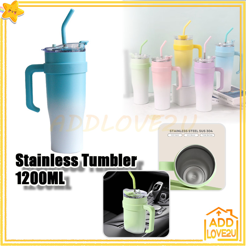 Botol Minum Tumbler Stainless Steel 1200ml/Botol Stenlis Kopi Cup/Tumbler Stainless Steel 304