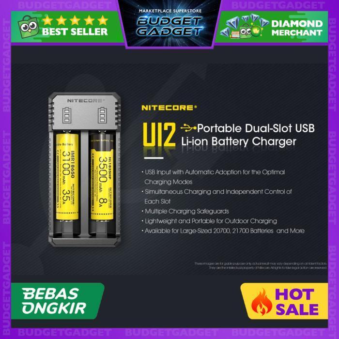 NITECORE UI2 Original Intellicharger Battery Charger 18650 2 Slot