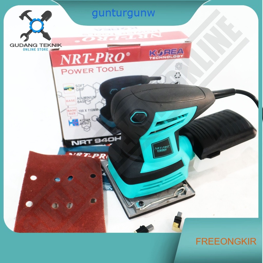 Mesin Amplas Kayu Sander 940HD NRT PRO / Mesin Palm Sander Elektrik 940 HD - Finishing Sander 940-HD