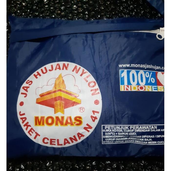 Jas Hujan MONAS N41/Jas hujan jaket celana monas n41 - Biru
