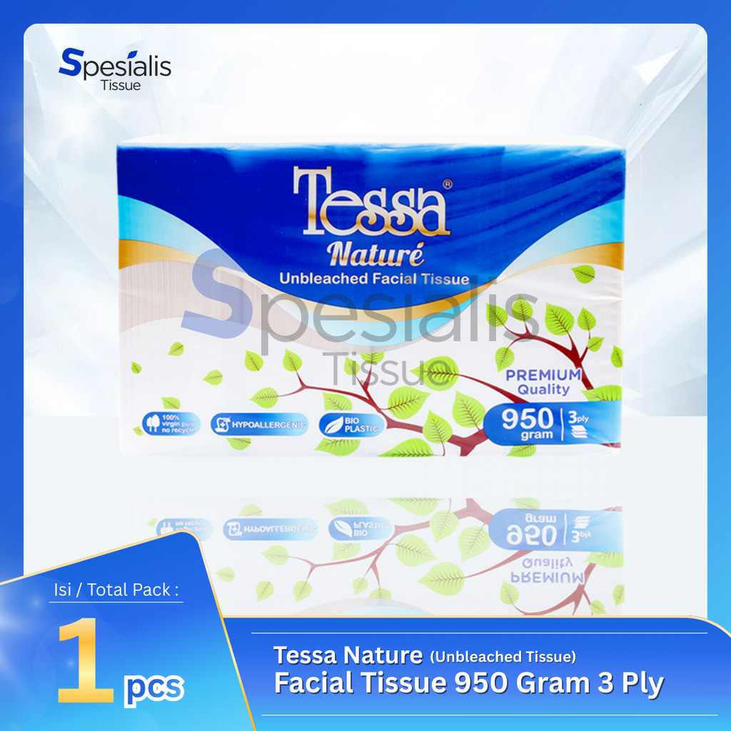 Tissue Tessa Facial Nature Unbleach 950 Gram