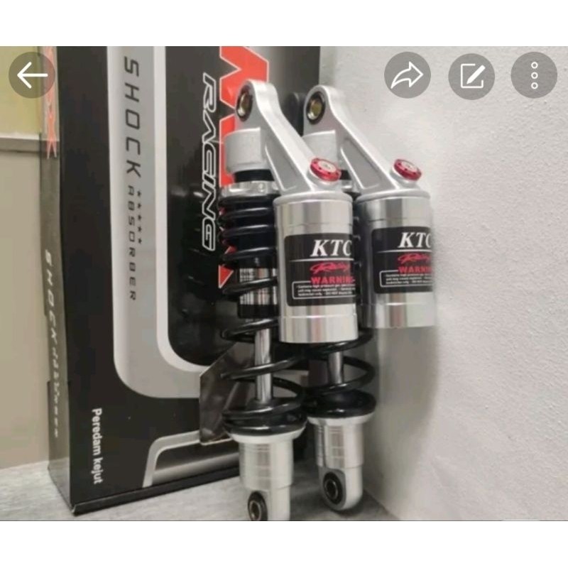 SHOCKBREAKER KTC/ JUPITER/ VEGA/FIZR ( 280MM) SEPASANG WARNA HITAM SEPASANG