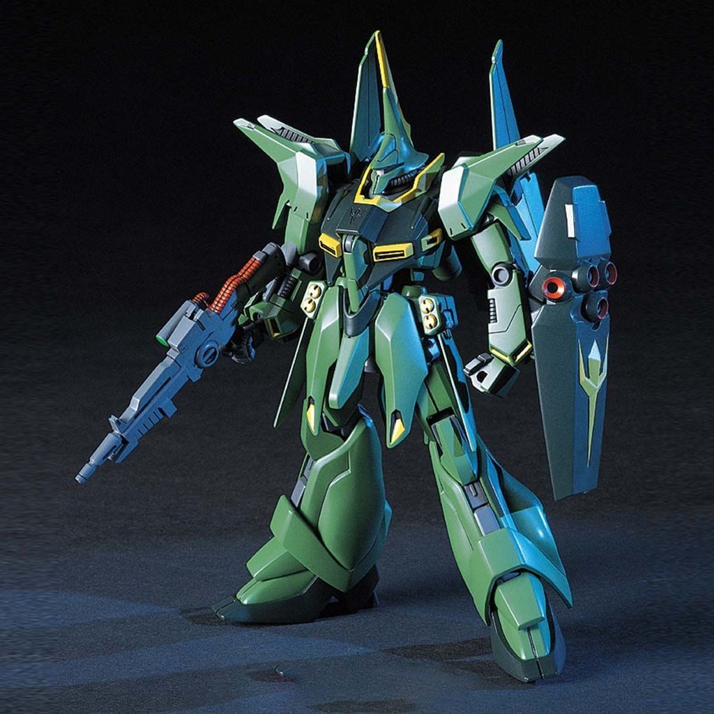 Bandai Hguc 031 1/144 Amx-107 Doven Wolf Mass Production Type Green Doven Wolf Gundam Assembly Model