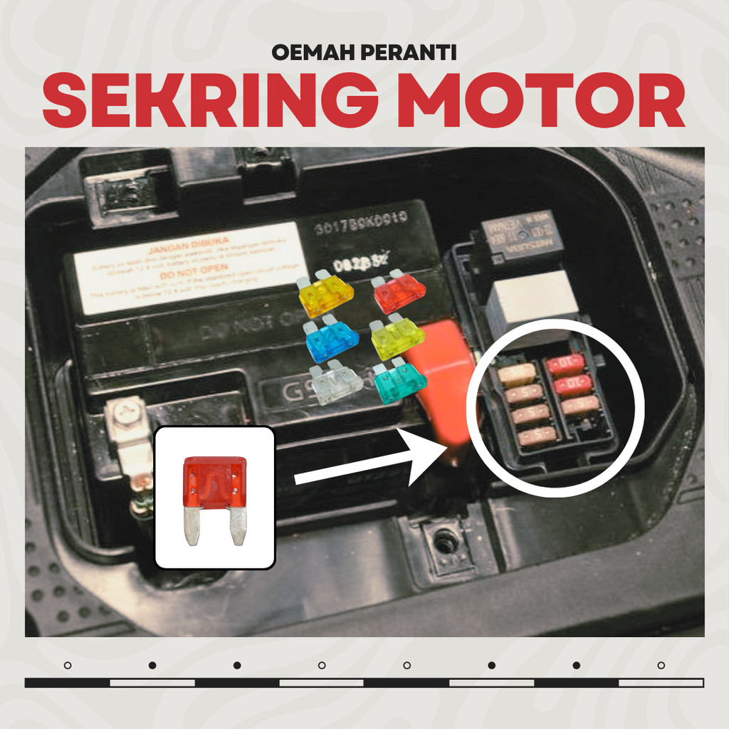 Fuse Sekring Tancap DX Mini Sekring Tusuk Motor Mobil Universal