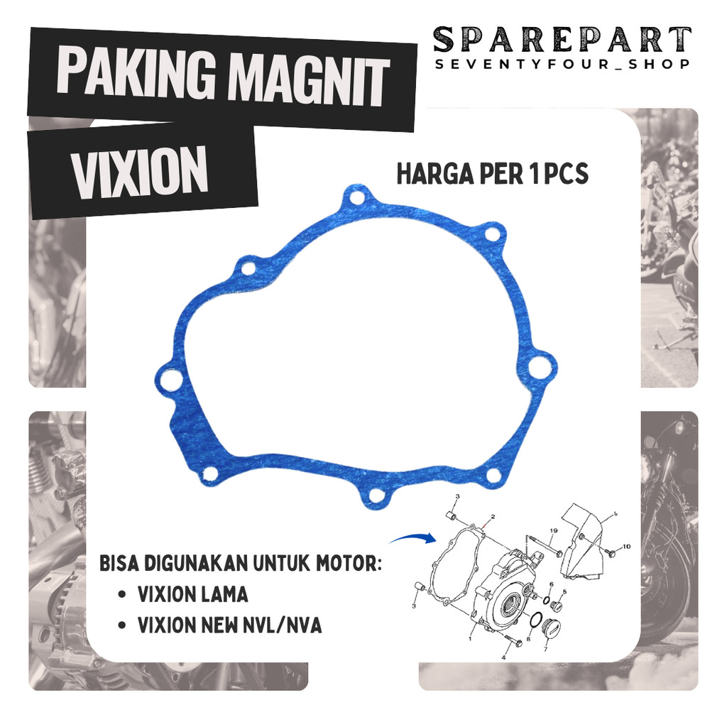 PAKING MAGNET VIXION LAMA VIXION NVL NVA PEPRAK GASKET SRM