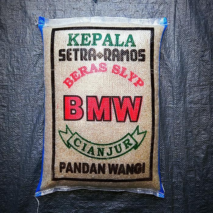 BERAS  - 5KG & 5LT - BERAS PUTIH - SUPER SETRA RAMOS - CAP BMW