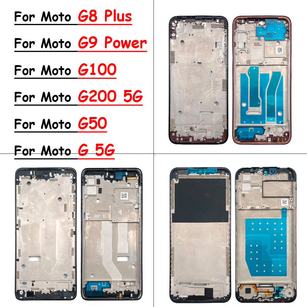Middle Frame Housing For Motorola G8 Plus G9 Plus G9 G8 Power Lite G100 G20 Rear Middle Frame LCD Fr