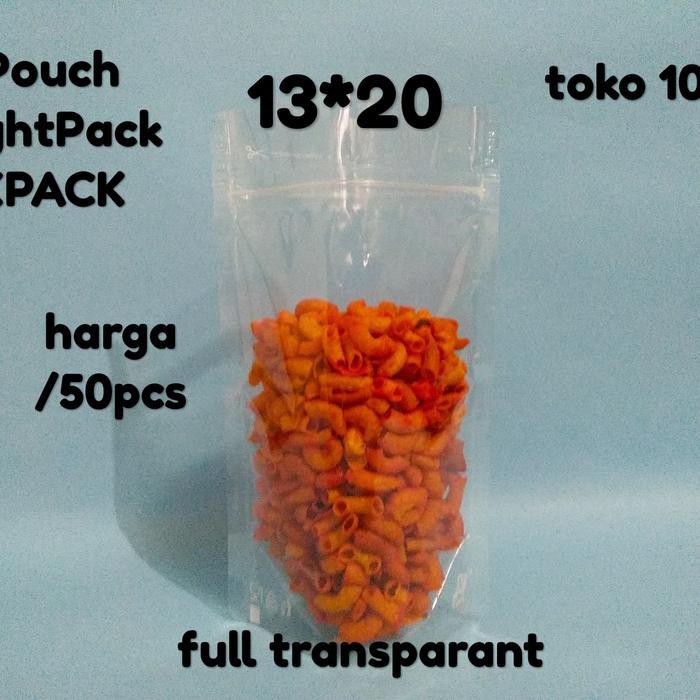 plastik standing pouch bening 250gr/13x20cm merk KPACK