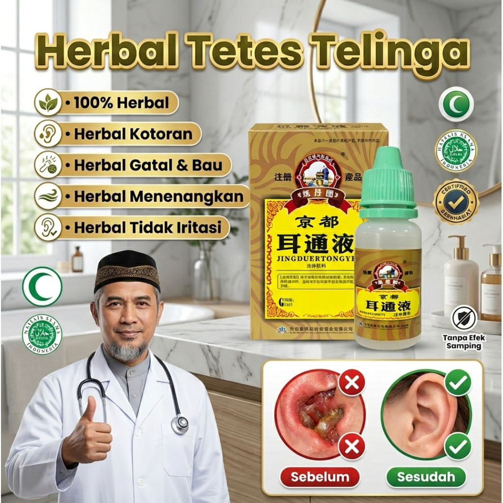 Gak pake mikir[COD]Obat Tetes Telinga Herbal Obat Tetes Telinga Herbal Cina Pembersih Kotoran Teling