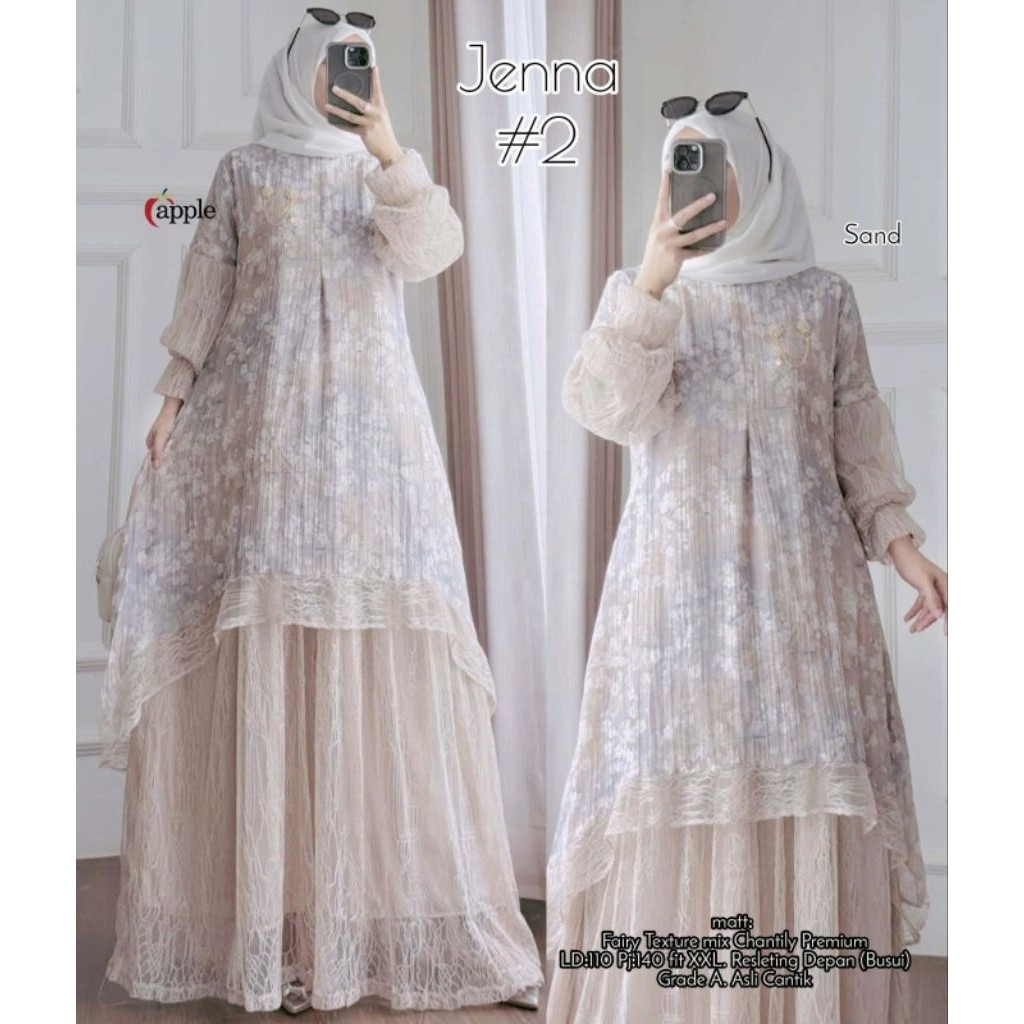 Jenna Dress Wanita  Apple alya store