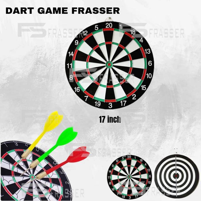 Klik Toys Frasser Dart Game 17 inch Papan Dart Panahan Dinding Board - 17 inch