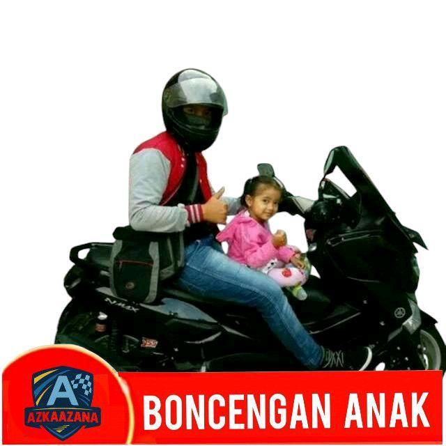 Promo Boncengan sandaran jok depan motor anak NEW NMAX - HITAM POLOS - LOGO NMAX, NMAX Terlaris